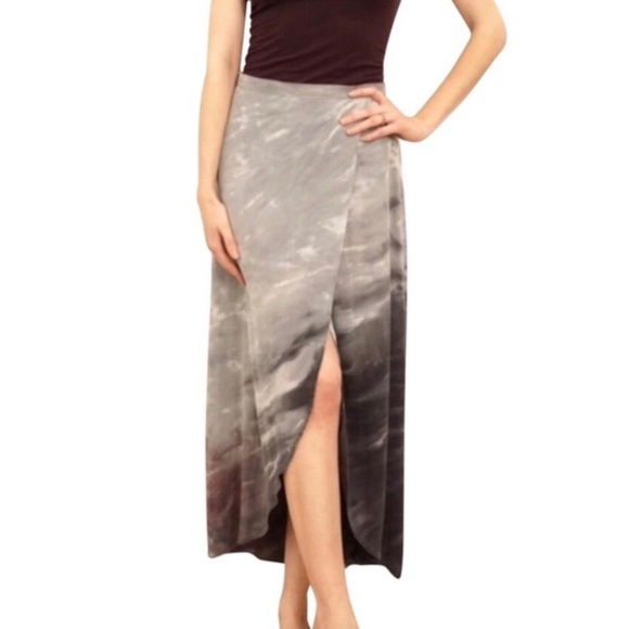 Helmut Lang Ombré Watercolor Silk Skirt - Picture 4 of 7
